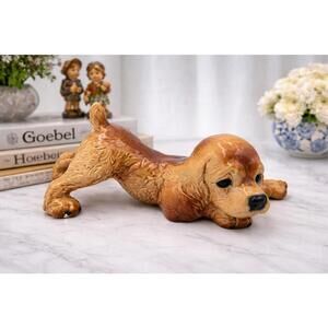 Vintage Goebel Porcelain Cocker Spaniel Playing Puppy